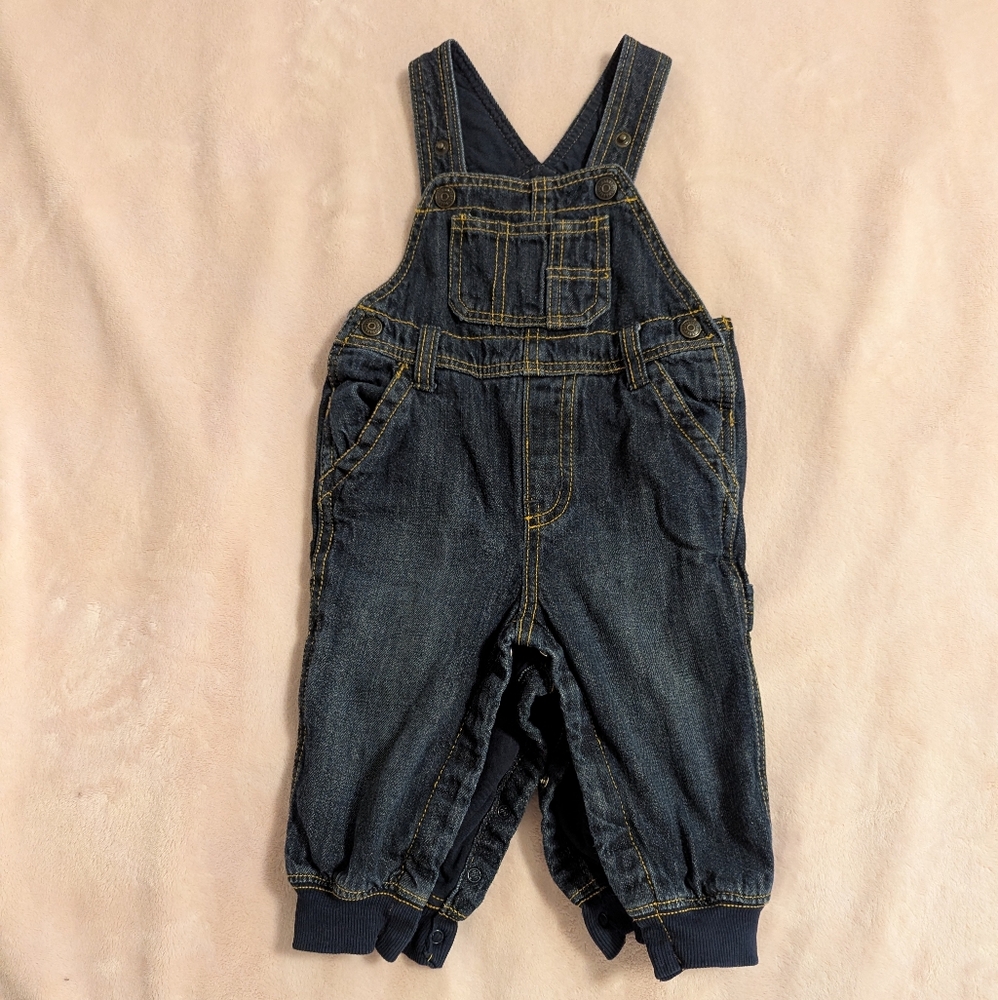 Gymboree Blue Denim Overalls 12-18 Months Like New